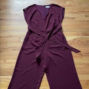 Loft maroon jumpsuit